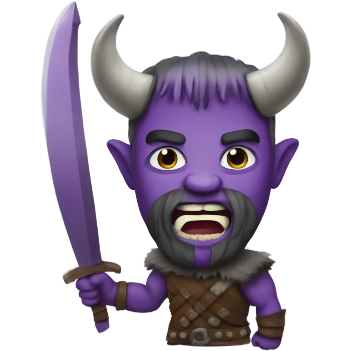 Viking purple people eater emoji