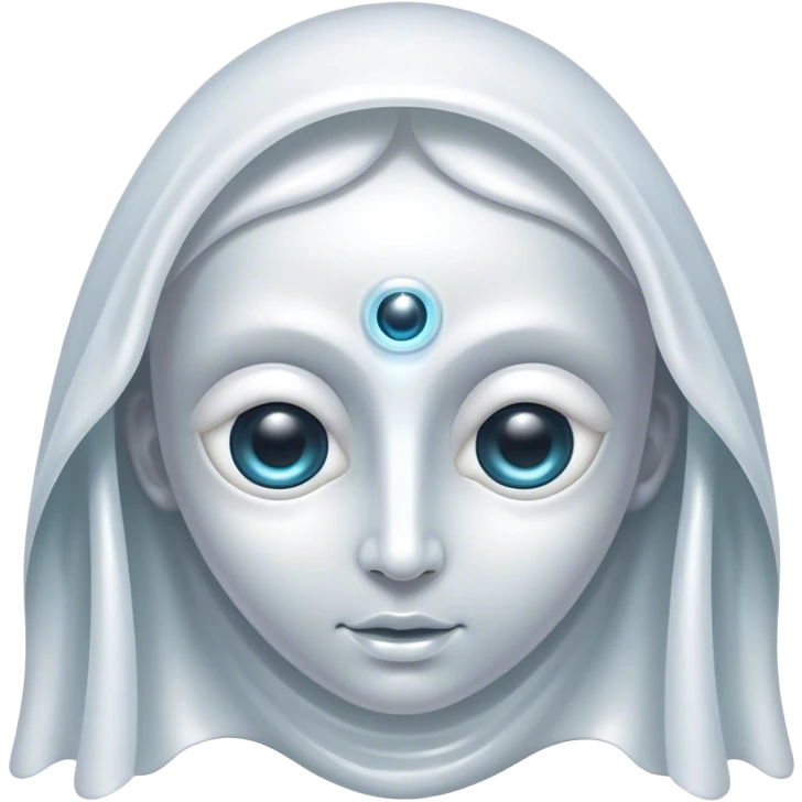 Regal and mysterious, with a flowing, sheet-like form draped in silvery-white hues, softly billowing as if caught in an unseen breeze, eye holes glowing with deep, thoughtful wisdom, simplified yet sophisticated, highly detailed, with a soft spectral radiance, high shine, exuding quiet authority, with a glowing outline that captures the essence of an ancient, noble spirit drifting through time! emoji