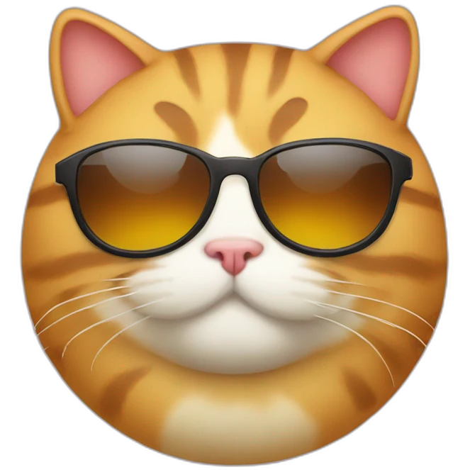fat cat with sunglass emoji