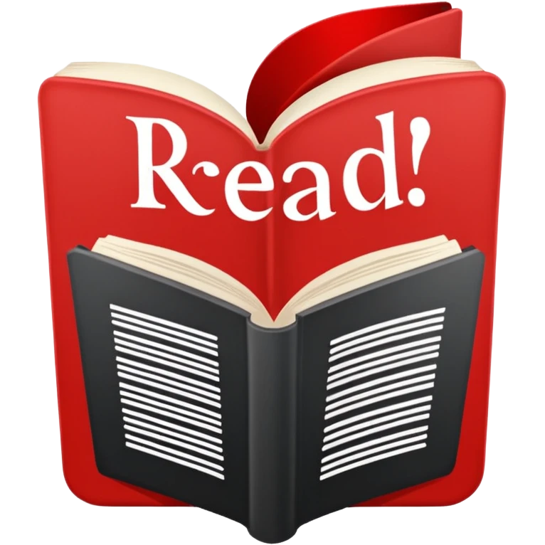 the text in red letters is "read books" emoji