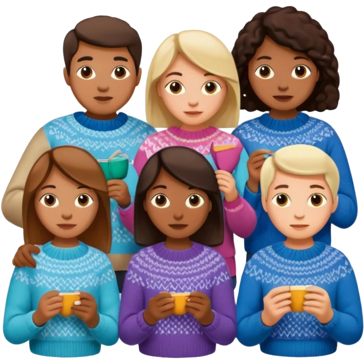 people knitting emoji