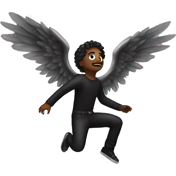 dark angel falling from the sky emoji