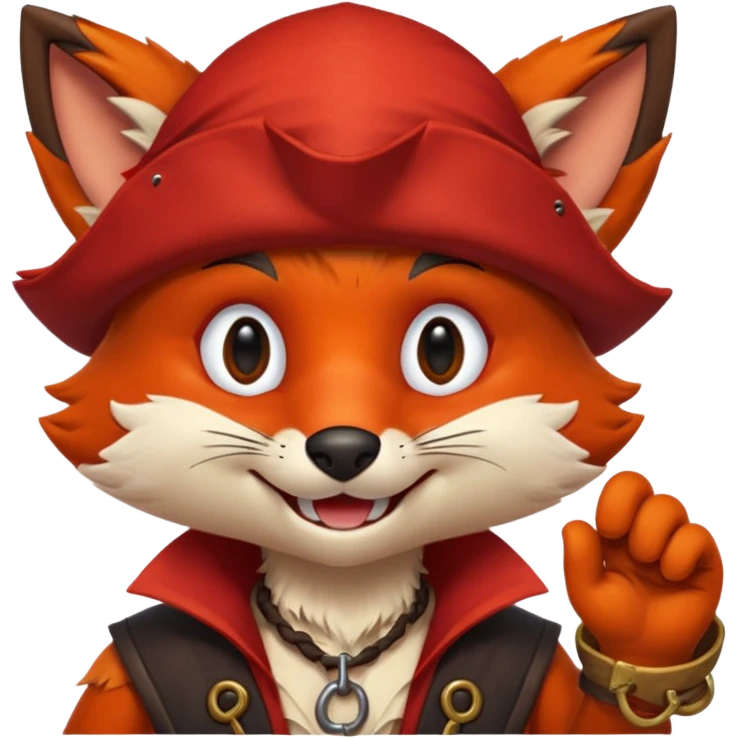 Foxy the pirate fox emoji