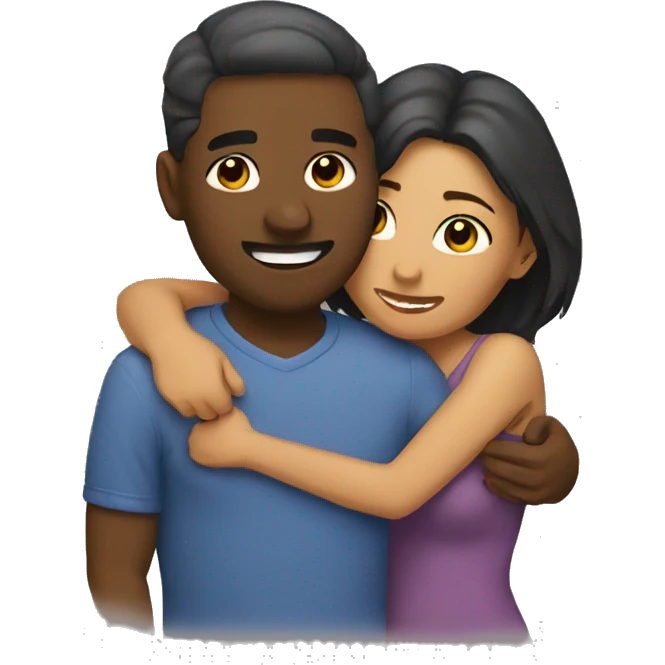 Couple cuddling emoji