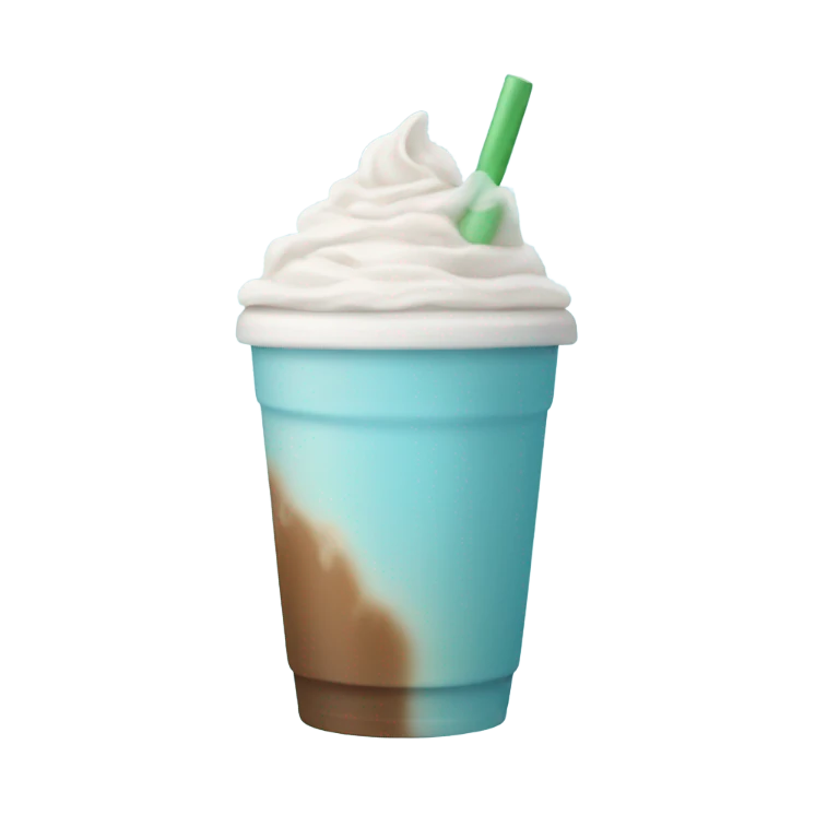 Pastel blue ice latte emoji