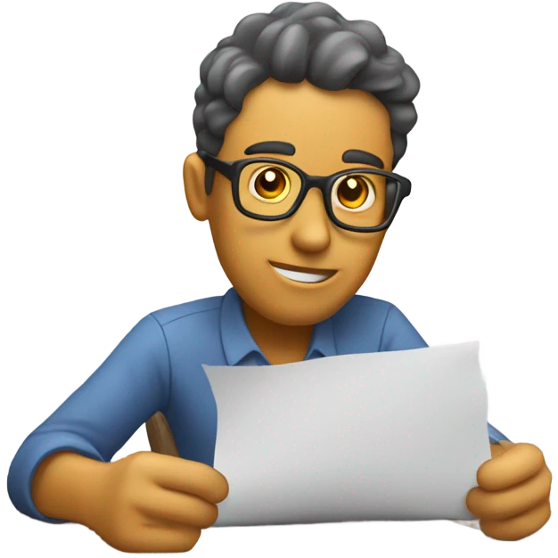 Person doing their taxes emoji