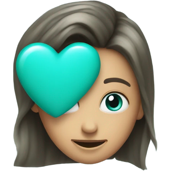 Turquoise heart emoji