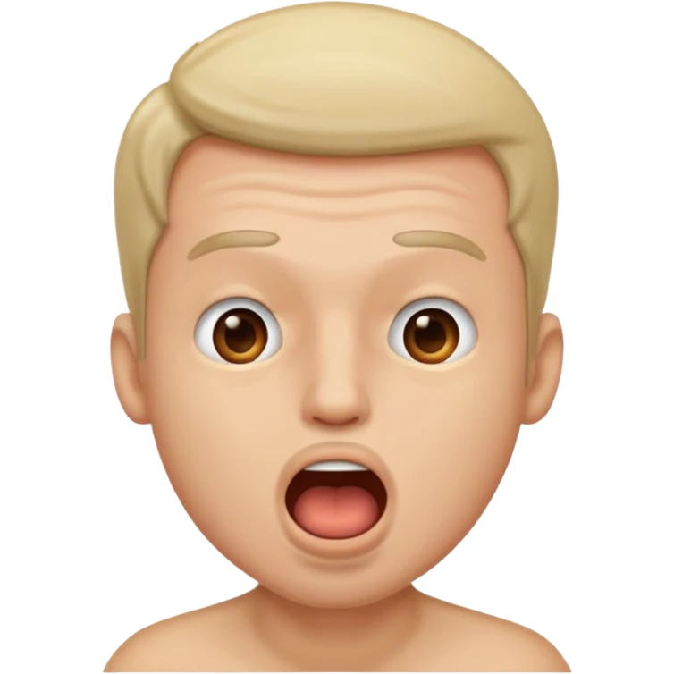 guy breathing with mouth emoji