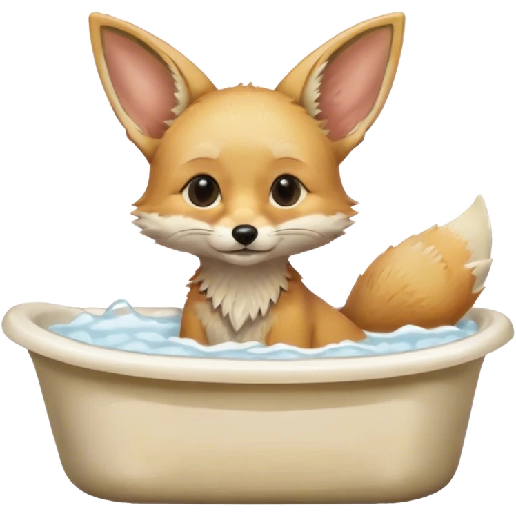 fennec in bathtub emoji