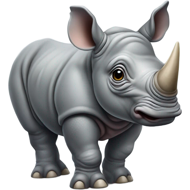 Realistic baby rhino emoji