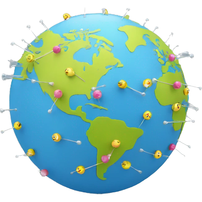 globe with pins emoji