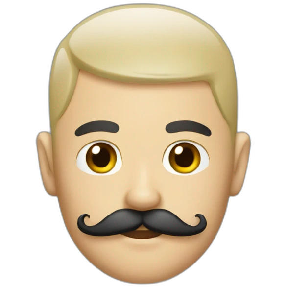 Skinhead with Mexican mustache emoji