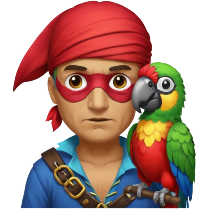 pirate and parrot emoji