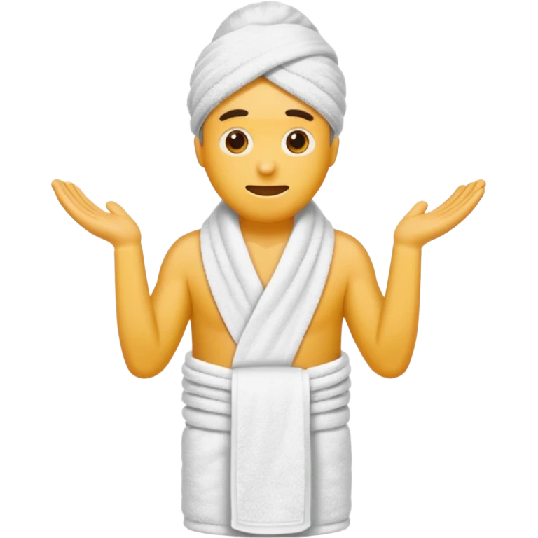 Create a man with only a towel under his weist  emoji