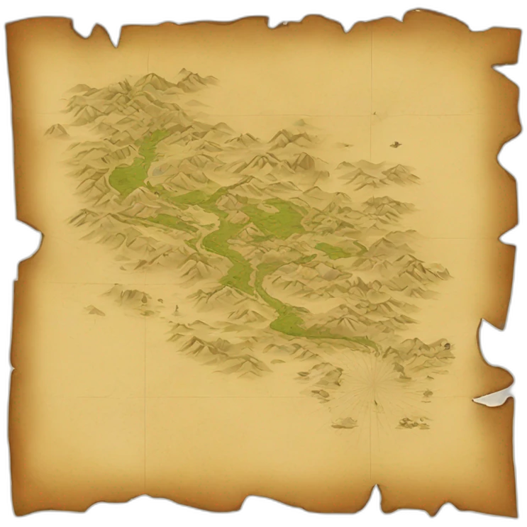 old paper map emoji