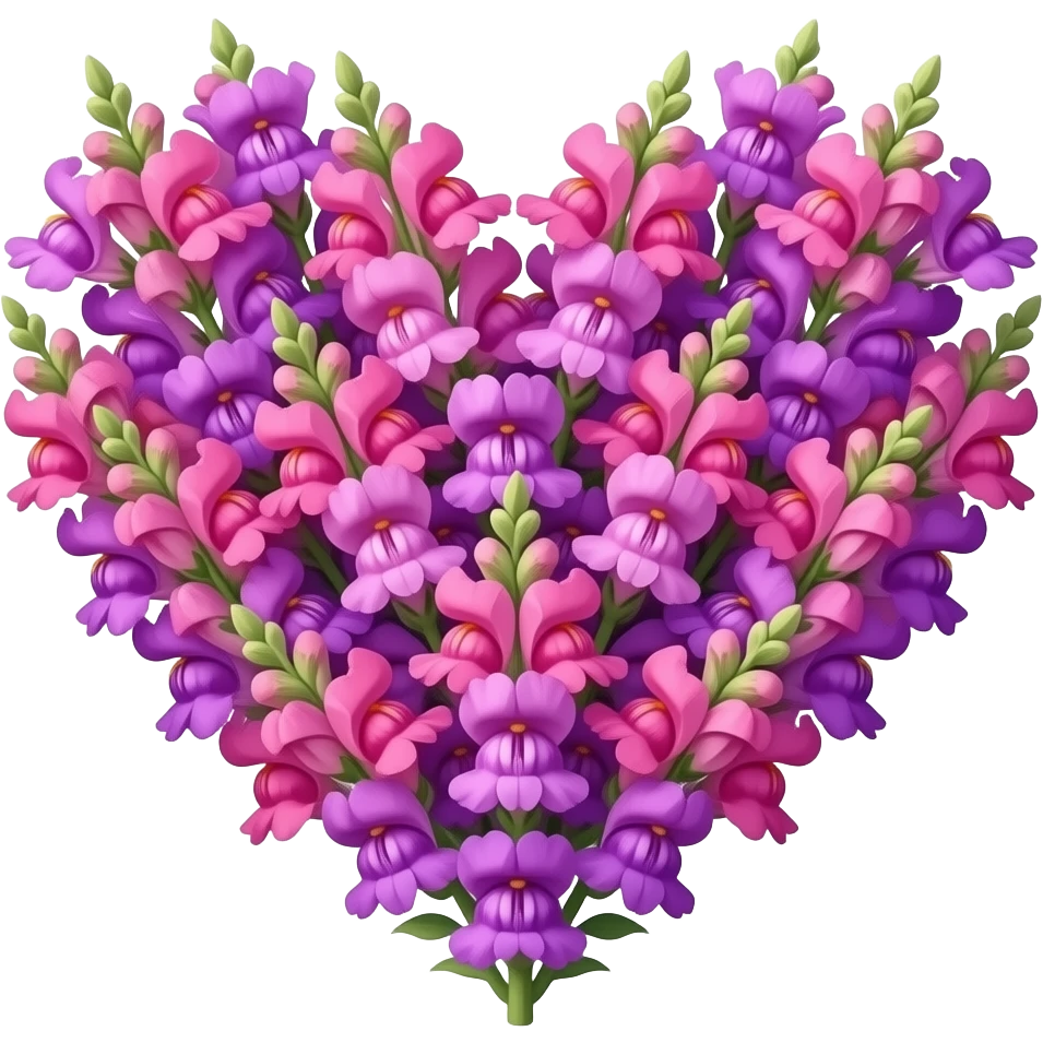 Snapdragons Flower heart emoji