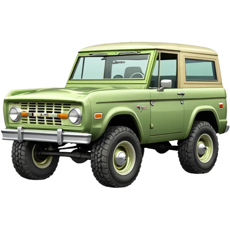 light green classic ford bronco emoji