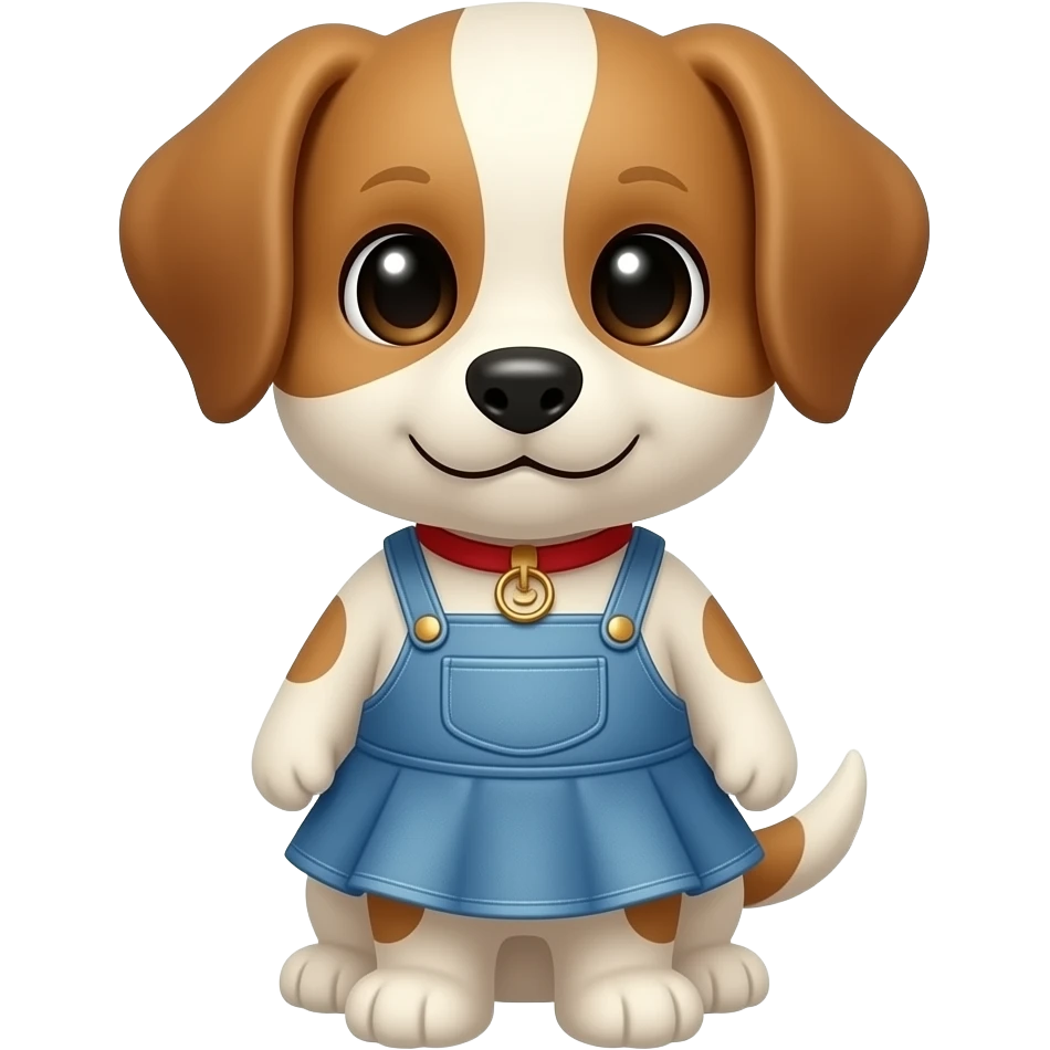 Puppy with skirt emoji
