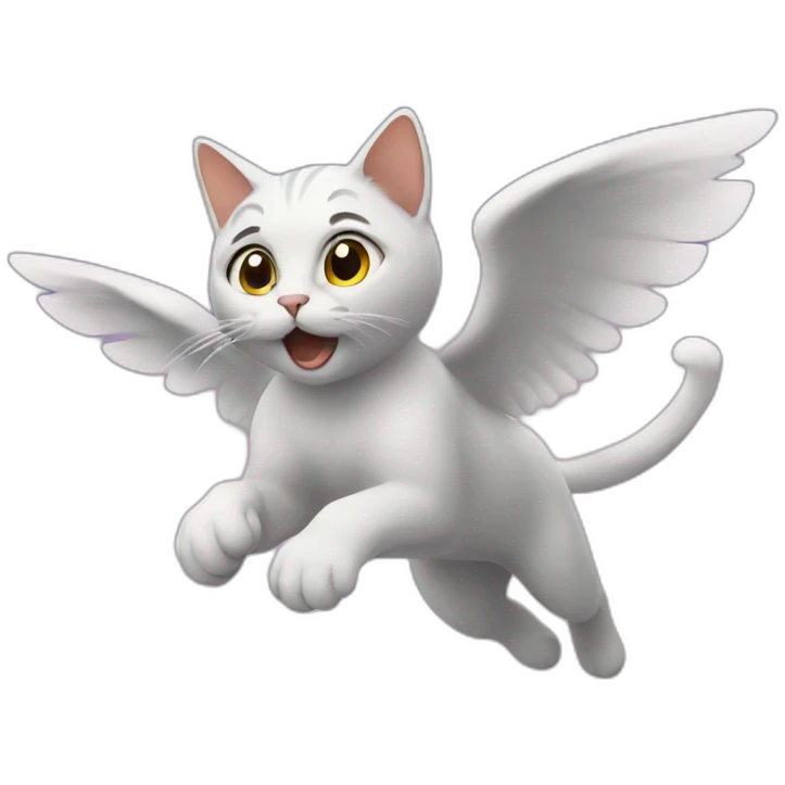 Flying cat emoji
