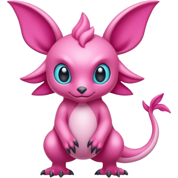 So pink-Fakémon-hybrid-creature (full body)  emoji