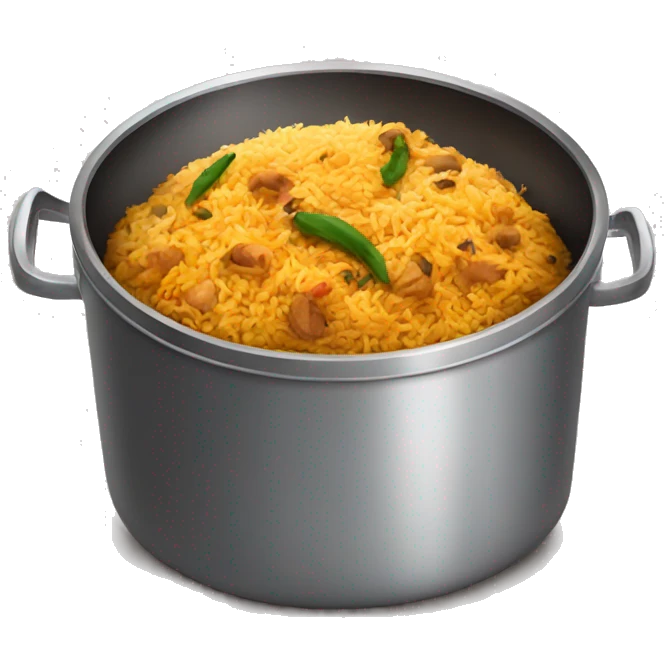 Cooking drum biriyani emoji