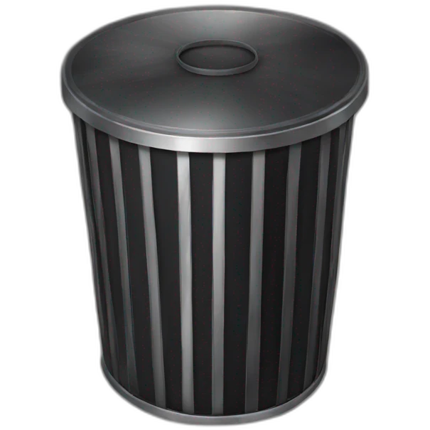 black mesh metal dustbin emoji