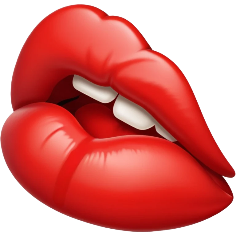 Marca de beijo vermelho igual emoji do iPhone  emoji
