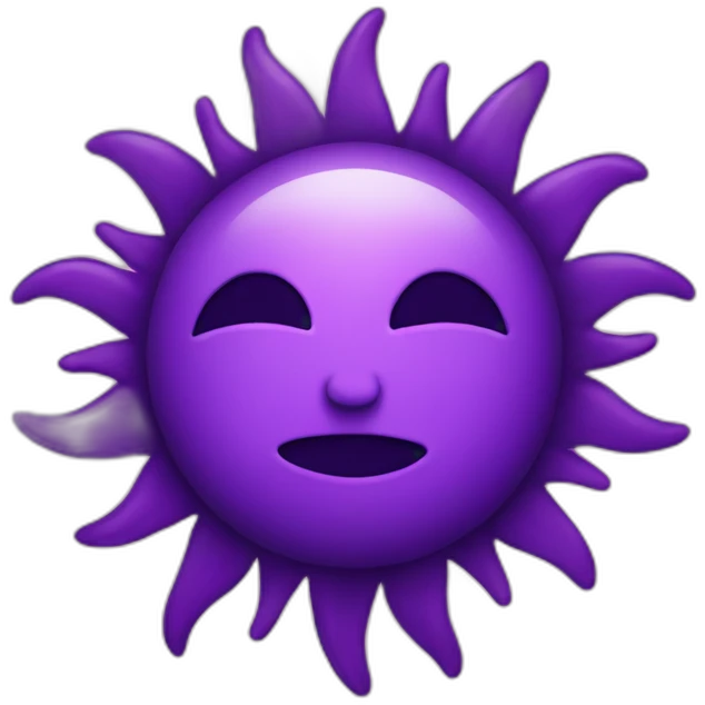purple sun emoji