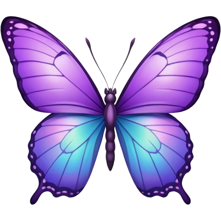 Purple butterfly with sharp ends on each wing emoji
