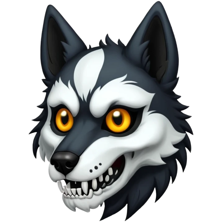 furry, black, skullwolf-skulldog, art by artist:wingedwolf94 emoji