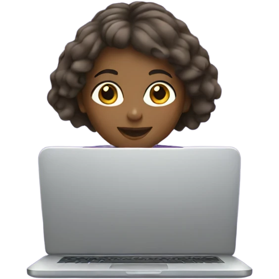 Girl working on laptop  emoji