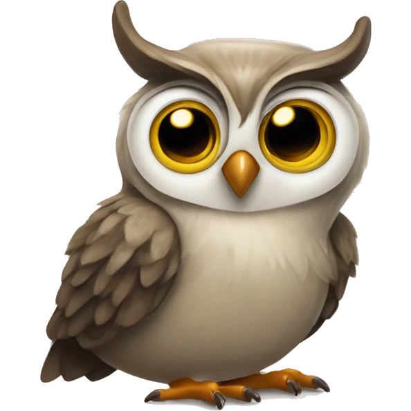 Hibou avec un courrier dans la bouche emoji