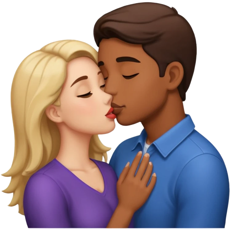 Aggressive kissing emoji