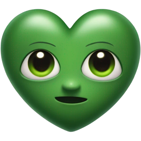 Black heart eye alien emoji