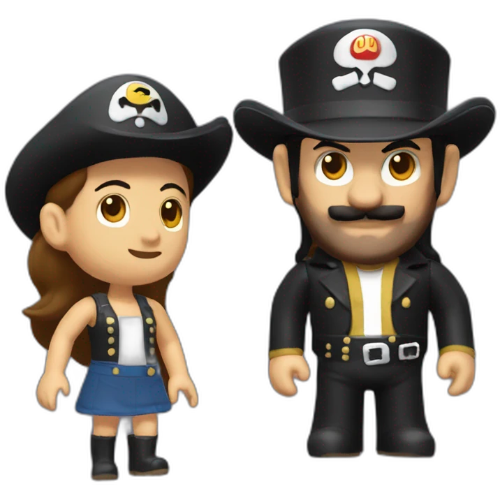 Lemmy and Harmonie in Mario game emoji