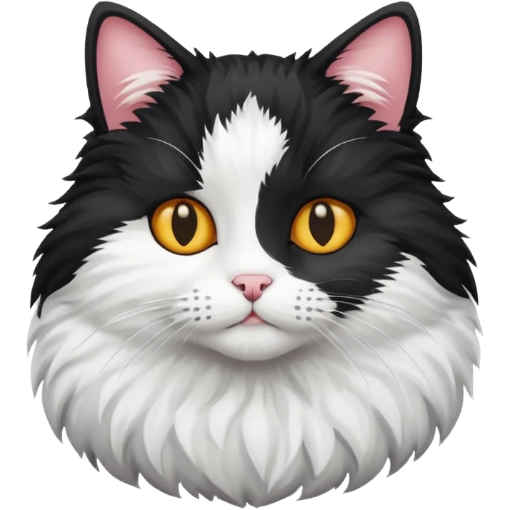 Black and white cat emoji