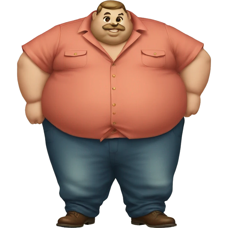 Fat man vintage fashion emoji