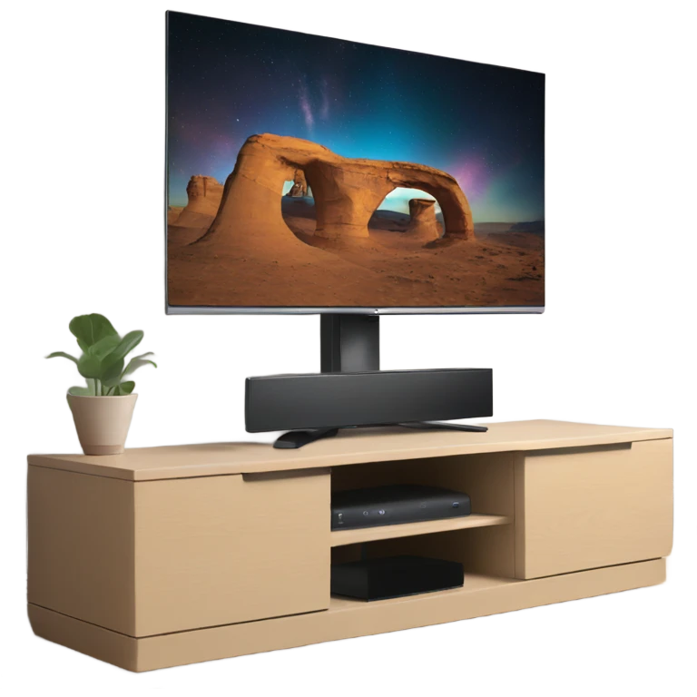 Lg tv with the tv stand emoji