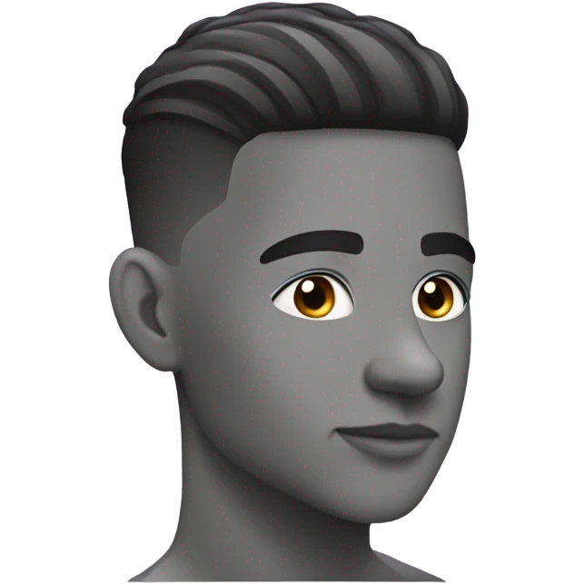 A low taper fade haircut emoji