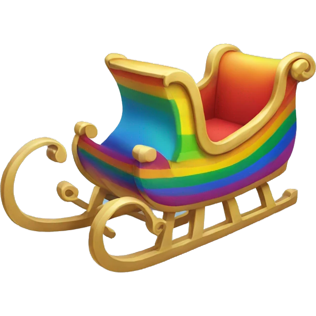 Rainbow sleigh emoji
