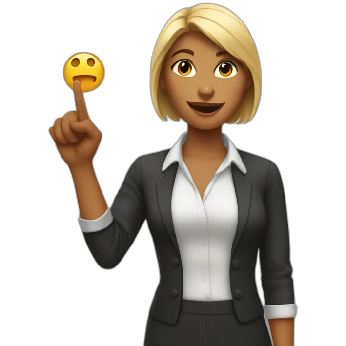 Woman Pointing at Cat emoji