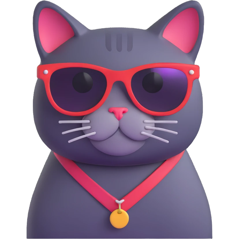 Cat wearing sunglasses emoji