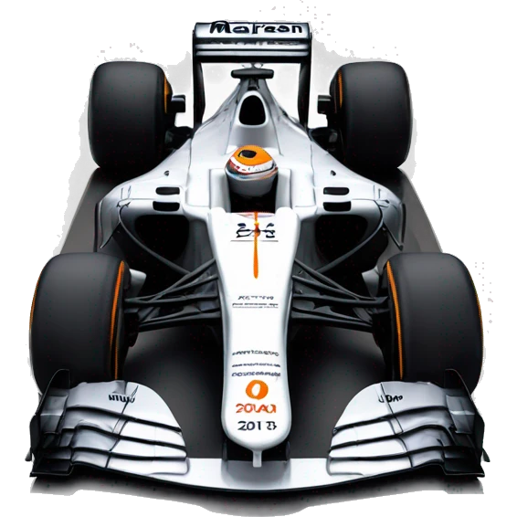 Mclaren Formula 1  team 2012 car front view with 2024 livery emoji