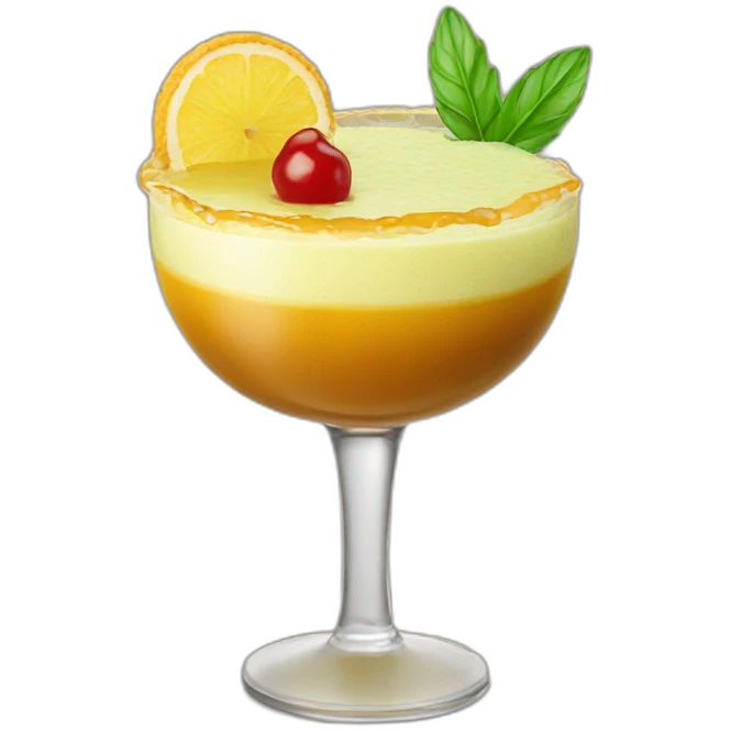 Margarita caramel custard emoji