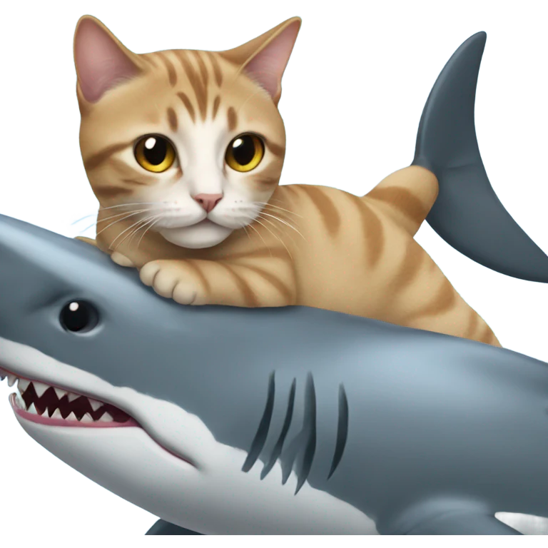 Cat on a shark  emoji