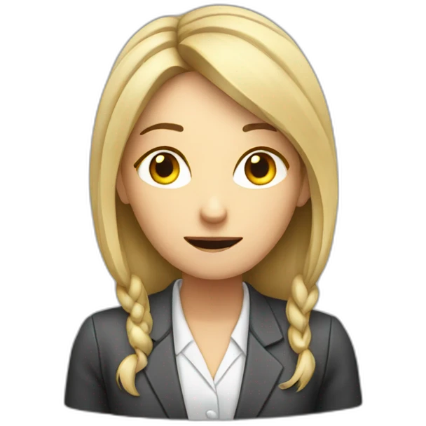 Overwhelmed accountant white female emoji