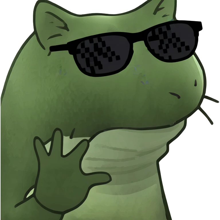 Cat with sunglasses emoji
