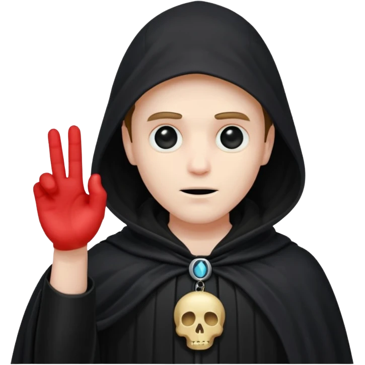 death holding number 0 in his hand emoji