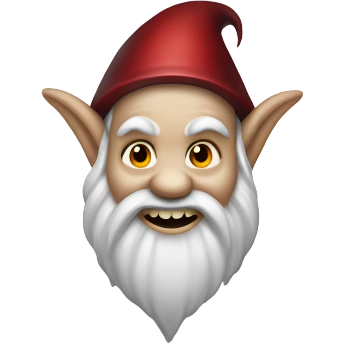Gnome with vampire teeth emoji