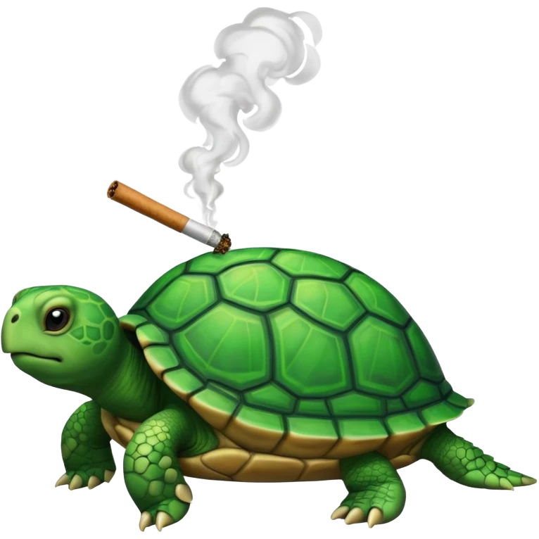 Turtle smoking weed emoji